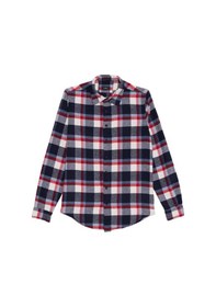 Resim Tudors Erkek Slim Fit Dar Kesim Kareli Kışlık Oduncu Gömlek-42383 Ekru 