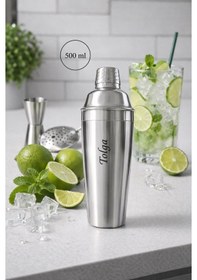 Resim Kişiye İsme Özel Shaker Kokteyl Hazırlama Kabı Kokteyl Karıştırıcı 304 Kalite Çelik 500 Ml 