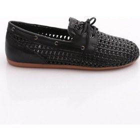 Resim Dgn B00112 Kadin Delikli Oxford Ayakkabi Siyah 