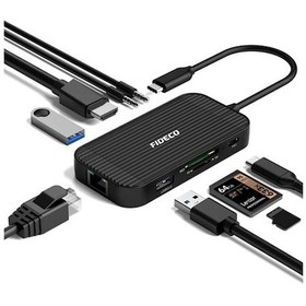 Resim Fideco Type C To Gigabit Ethernet 4K Hdmi Usb 3.0 Kart Reader Ses (519128174) 