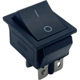 Resim YLZ TUŞLU ANAHTAR KARE (BÜYÜK BOY) (4 FİŞ) (0-1) (TEK TARAFA YAYLI) (16A 250V AC / 20A 125V AC) 