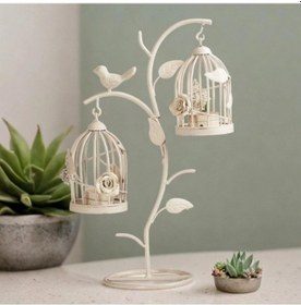 Resim Zcjb Kuş Kafesi Mumluk Tatil Oturma Odası Kafe Demir Sanat-67665 İçin Uygun 