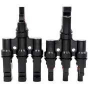 Resim Mc4 Konnektör Paralel Üçlü Birleştirme Konnektörü 