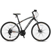 Resim Kron TX450 Hidrolik Disk 28 Jant Trekking Bisiklet Mat Siyah-Turuncu 46 cm 