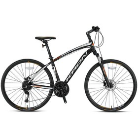 Resim Kron TX450 Hidrolik Disk 28 Jant Trekking Bisiklet Mat Siyah-Turuncu 46 cm 