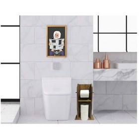 Resim Bk Home Doğal Masif Ahşap Tuvalet Kağıtlığı Ve Dekoratif Retro Ah (551052214) 