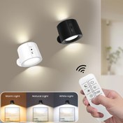 Resim LED Çift Taraflı Manyetik Duvar Lambası, 360° Dönebilir, USB Şarj Edilebilir, Üç Ayarlanabilir (3000-6000K) 1200mAh Yatak Başı Lambası, Araç İç Aydınlatması, Oturma Odası, Yatak Odası, Koridor, Yatak Başı için Uygun, Modern Duvar Lambası, Ramazan Aydınlatma 