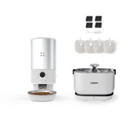 Resim Xenon Smart Akıllı 5 LT Çelik Hazneli Mama Kabı Akıllı Otomatik Bataryalı Su Pınarı ve Filtre 3'lü Pet Seti 