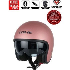 Resim Yohe Motosiklet Kaskı 880-MATT-ROSE-GOLD 