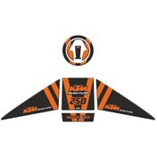 Resim Gogo Ktm Adventure 250 2019-2022 Tank Pad Set 003 Siyah/turuncu 