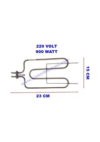Resim Ender Izgara Rezistansı 900w 220v Flanşlı 6,5 Cr-ni 