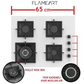 Resim Ferre Flameart SC Serisi SC406-WFA - XE64CB - D081 Beyaz Ankastre Set 