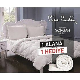 Resim Pierre Cardin 458647445 Mikrofiber Çift Kişilik Yorgan 2'li Beyaz 