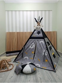 Resim Henna Prime Kızıldereli Çocuk Oyun Çadırı Devrilmeyen Sabitleme Mekanizmalı Galaksi Serisi 