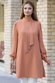 Resim Esilanur Işıl Tesettür Tunik Camel 