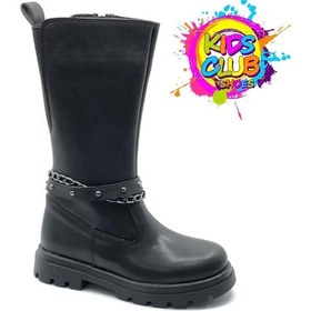 Resim Cool Parlis Kauçuk Taban Çizme Ortopedik Çocuk Bot Siyah 