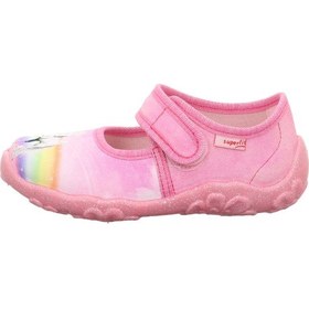 Resim Superfit Bonny Kız Çocuk Ev Kreş Ayakkabısı Beyaz At - Pembe 000281-5540 Pembe 