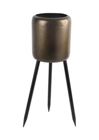 Resim Bronz Ayaklı Vazo 20x20x62 Cm Bronz 
