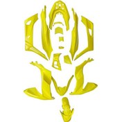 Resim Honda Pcx 2021 - 2024 Uyumlu Komple Kaporta Seti Florasan Sarı Çok Renkli 