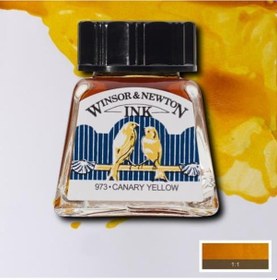Resim Winsor &Newton Drawing Ink Çini Çizim Mürekkebi 123 Canary Yellow 