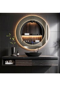 Resim Trivon Günışığı Lazer Kumlamalı Lavabo & Banyo Aynası Dokunmatik Sensörlü 60 X 60 