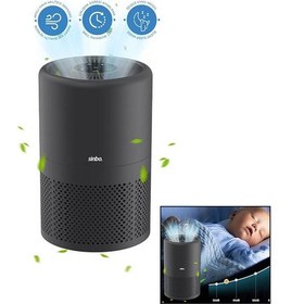 Resim Gri Hava Temizleme Cihazı Otomatik Fan 3 Kademe Filtreleme Led Aydınlatma Sessiz Uyku Mod Sap-5507 