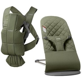 Resim Bliss Ana Kucağı & Kanguru Mini Cotton Yenidoğan Seti / Dark Green 