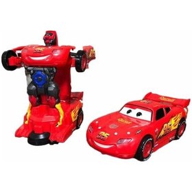 Resim Robota Dönüşen Şimşek Mcqueen Pilli Araba - Oyuncak Robota Dönüşe 