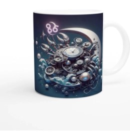 Resim Yengeç Burcu Baskılı Kahve Kupası - Zamanın Çarkları Astroloji Mekanizması Vs4 