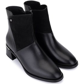 Resim Tamer Tanca Kadın Hakiki Deri Siyah Topuklu Bot 488 4004 Bn Bot Sk25-26 Sıyah Siyah 