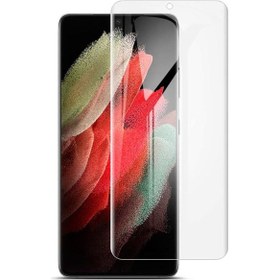 Resim Samsung Galaxy Uyumlu S21 Ultra Nano Kırılmaz Cam Ekran Koruyucu Şeffaf 
