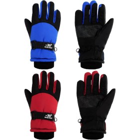 Resim Airs Çocuk Su Geçirmez Eldivenler Kış Sıcak Çocuk Eldivenleri Açık Kalınlaştırıcı Kayak Eldivenleri Soğuk Hava Snowboard Eldivenleri 6-10 Yaş Erkek Çocuklar İçin 