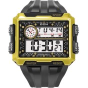 Resim Hanyang Altın Dijital Saat Erkekler Synoke Marka Sağlam Kare Saat 50 M Su Geçirmez Aydınlık Zamanlayıcı Çok Fonksiyonlu Saatler Reloj Deportivo Hombre (Yurt Dışından) 