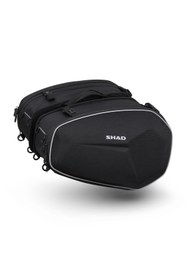 Resim Shad GENİŞLEYEBİLİR MOTOSİKLET YAN ÇANTA SETİ 2 KASK İÇİN 46-58 LT UNIVERSAL 