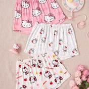 Resim Sanrio Hellokitty Kadın Pijama Şort Üçlü Seti 