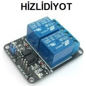 Resim 5V 2Kanal Röle Kartı Arduino Uymlu Raspberry Uyumlu 