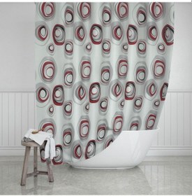Resim Banyo Perdesi 1 x 110 x 200 Tek Kanat Duş Perdesi Halkalı Duşakabin Perdesi 4954 Karma Çok Renkli 