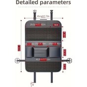 Resim Dashanshop 1 Adet Siyah Pupu Deri Koltuk Arkası Saklama Çantası Büyük Kapasiteli Katlanır Organizer 