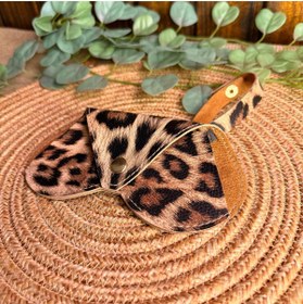 Resim ATÖLYE ZÜMRA Asılabilir Gözlük Kılıfı Kalp Model( Leopar Baskılı) 