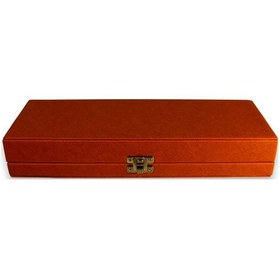 Resim Turuncu Renk Orta Boy Tesbih Mücevher Kutusu 