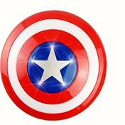 Resim Marvel Captain America Shield - Yıldız Tasarımıyla Dayanıklı Plastik Cosplay Prop, Kırmızı ve Mavi Renklerle, Komik Konvansiyonlar, Partiler ve Temalı Etkinlikler İçin Mükemmel, Temalı Etkinlik Aksesuarı | Yıldız Desenli Kalkan | Detaylı El Sanatçılığı, Captain America Shield 