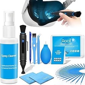 Resim VR Headset Cleaning Kit, VR Lens Cleaner, Lens Pen Cleaner Kit for Oculus Quest 2/Hololens 2/Xbox/PS4/Wii, Cleaning kit for Camera Game Controller VR Accessories, Phone Cleaning Kit 