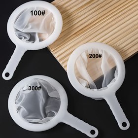 Resim 3 Parçalı Cam Filtre Seti - 100/200/300 Mesh Boyutları ile Kahve, Çay, Süt ve Pirinç Şarabı için Dayanıklı & Kolay Temizlenebilir Yeniden Kullanılabilir Mutfak Süzgeçleri, Saplı Tasarım 