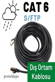 Resim IRENIS Cat6 Dış Ortam Açıkhava Ethernet Network Kablosu, 25 Metre 