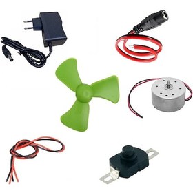 Resim Adaptörlü Motor Pervane Anahtar Soketli Elektrik Deney Seti - Öğrenci Elektrik Devresi 