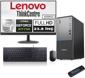 Resim Lenovo Thinkcentre Neo 50T Gen5 Intel Core I7 13700 16GB Ddr5 4tb SSD 23.8 Inç Monitör Windows 11 Pro Nvidia GT730 7302412UB000LTRW05+ZETTA Flash Bellek 