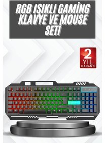 Resim Işıklı Q Klavye Mouse Seti Siyah Klavye 06092405 