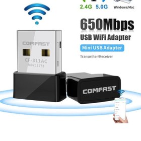Resim Schulzz Comfast 650 Mbps Usb Mini Wifi Adaptörü Rtl811 5ghz Kablosuz Alıcı 