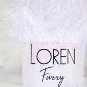 Resim Loren Furry Beyaz El Örgü İpi - RF118 - 34067 