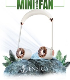 Resim EN SİGA Mini Fan USB Tembel Asılı Boyun Katlanabilir Taşınabilir Küçük Fan Uzun Ömrü Turbo 
